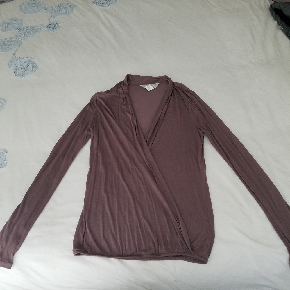 VS Mauve Wrap Long Sleeved Top